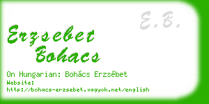 erzsebet bohacs business card